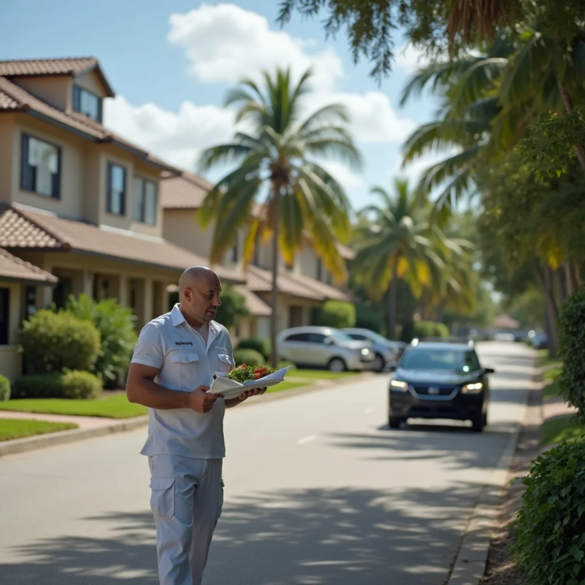 Residential roofing project and neighborhood architecture in Lakeside FL